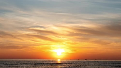 Amazing Sunset Over The Sea