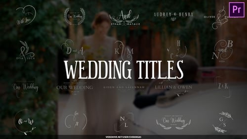 Elegant Wedding Titles Pack with Romantic Flourishes