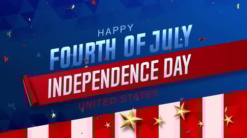Happy Fourth of July Independence Day Title Animation