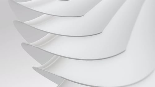 Clean Looping White Curved Shapes Abstract Background