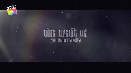 Cinematic Film Credits with Elegant Gothic Typography and Lens Flares
