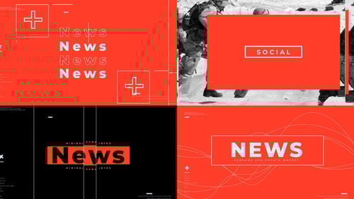 Minimal News Typo Intro