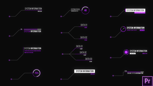 Modern Tech Interface Call Outs for Data and System Information