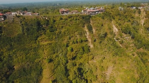 Mountain Landscape Farmlands Village Bali Indonesia
