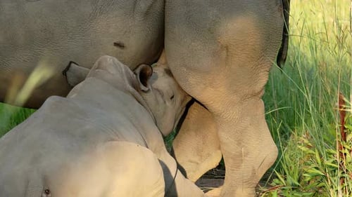 Breitmaulnashorn, Kalbssäugen