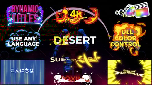 Dynamic Text Animation with Neon and Fire Effects