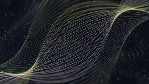 Abstract Waving Lines and Flowing Particles Background Loop