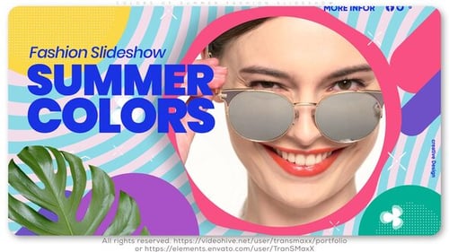 Presentación de diapositivas de colores de moda de verano