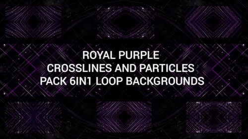 Rich Purple Crosslines and Particles Pack 6in1 Loop Backgrounds