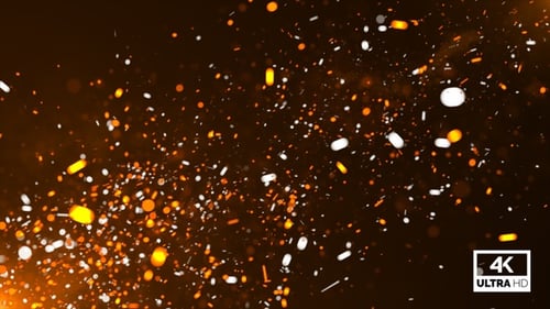 Glowing Fire Sparks and Embers Particle Background Overlay