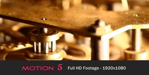 Close Up of Clock Gears Working