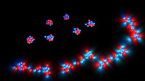 Science Particle Collision and Fission Animation
