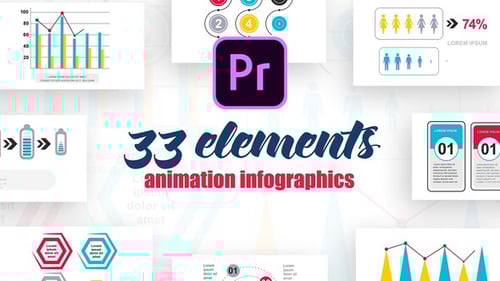Modern Infographic Elements and Charts for Data Presentation