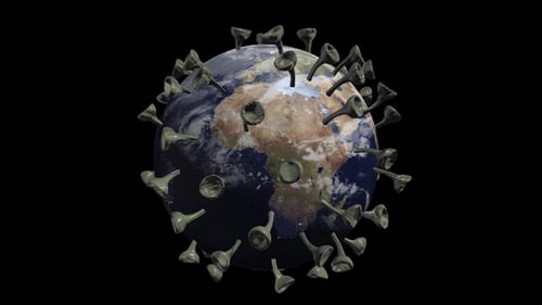 La Terre et le coronavirus se propagent ensemble (lot de 3)