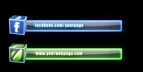 Social Media Lower Third Pack - 2