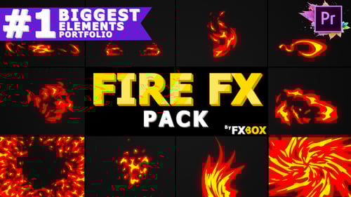 Cartoon Fire Burst Elements for Dynamic Motion Graphics