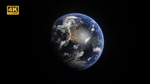 Realistic Rotating Earth - 4K
