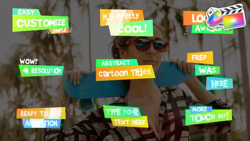 Títulos de dibujos animados divertidos | FCPX