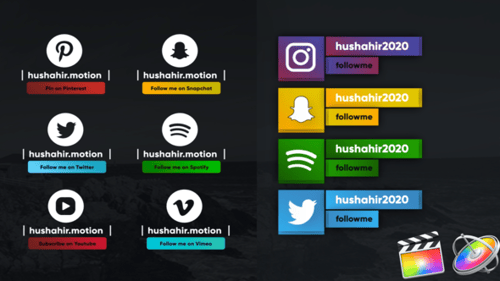 Clean Animated Social Media Lower Thirds Pack