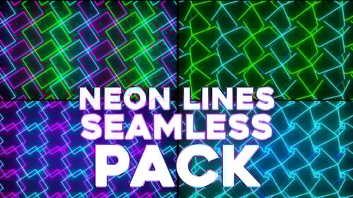 Abstract Glowing Geometric Patterns Looping Background Video