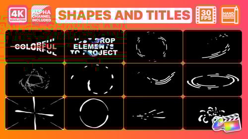 Dynamic Hand-Drawn 2D Shape Elements and Title Animations