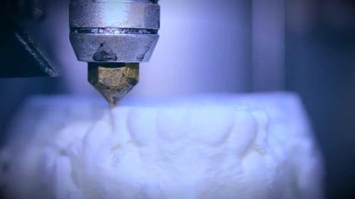 3D Printer Working Close Up