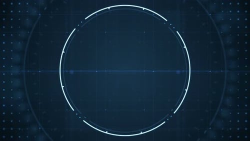 Futuristic HUD Circle Tech Logo Reveal Opener
