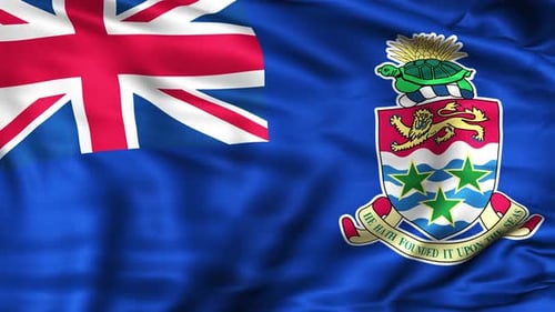 Cayman Islands National Flag Waving Animation