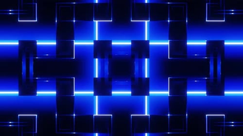 Blue Neon Lines of Abstract Pattern for Holidays