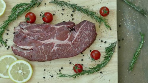 Raw fresh meat pork