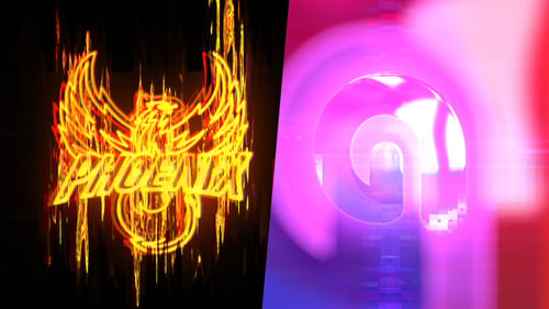 Abstract Glitch Logo Intro