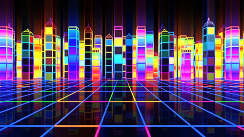 City Colorful Glowing