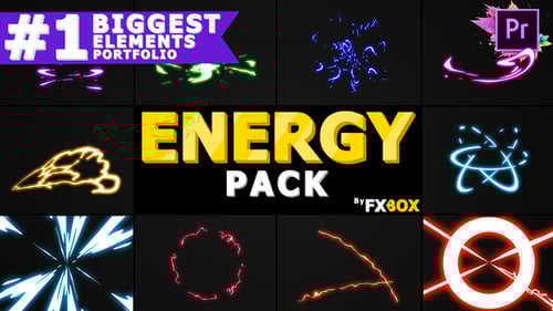 Cargas de energia de desenhos animados | Premiere Pro MOGRT