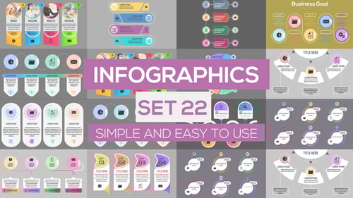 Modern Infographic Elements for Business Data Visualization