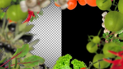 Organic Food Ingredients Frame Animation