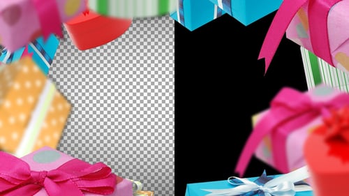 Animated Festive Gift Box Frame Overlay