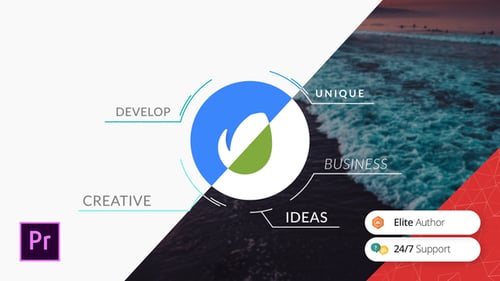 Enthüllung des Firmenkreislogos | Premiere Pro Pro-Vorlage