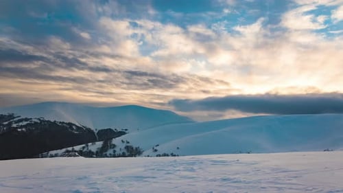 Beautiful Mountain Sunny Evening Mountain Under Sky