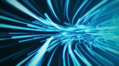 High-Speed Futuristic Light Flow Tunnel Motion Background