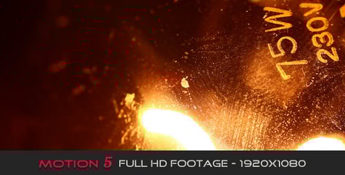 Glowing Light Bulb Close Up Macro Shot