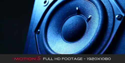 Abstract Close Up of Speaker Cone Pulsating