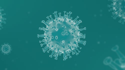 Animated 3D Virus Cells Medical Science Loop Background