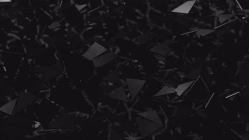 Abstract Dynamic Dark Geometric Fragment Background Animation
