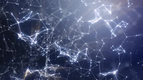 Abstract Futuristic Digital Network Loop Background