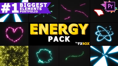 Cartoon Energy And Explosions | Premiere Pro MOGRT