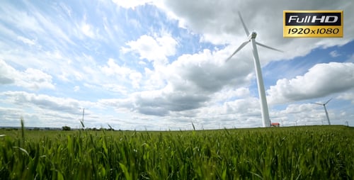 Wind Turbine On Wind Farm (2-Pack)