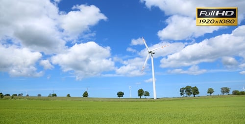 Wind Turbine On Wind Farm (3-Pack)