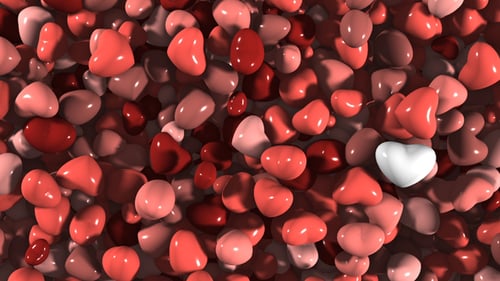 Romantic 3D Hearts Background and Transition Pack