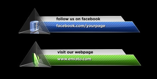 Modern Social Media Lower Thirds for Brand Promotion