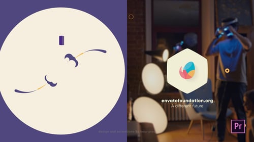 Clean Animated Logo Intro with Flat Shapes